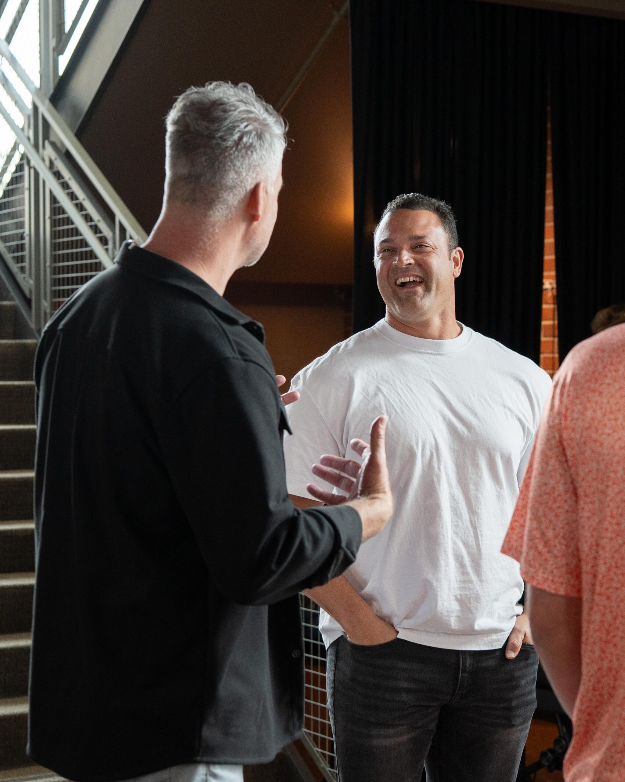 Men talking together during a Cove Groups gathering